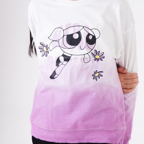 OMBRE DYED PRINTED SWEATSHIRT
